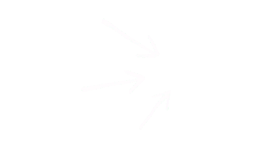 Three active white arrows look here transparent background usagif